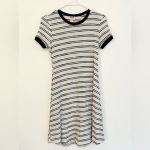 Super Cute dress from Mossimo! Size xs, mostly white with black stripes! Soft!